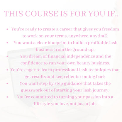 Online Lash Extension Course