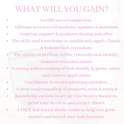 Online Lash Extension Course
